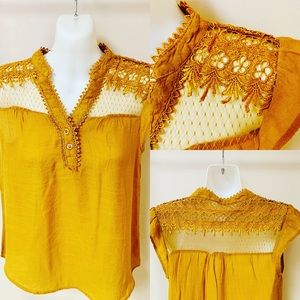 Golden Boho Top